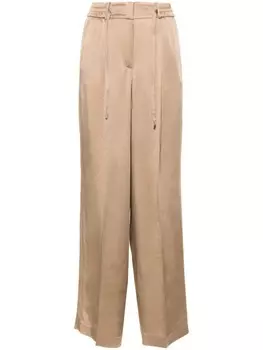 Атласные брюки палаццо Peserico, коричневый