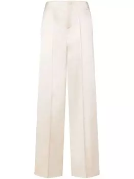 Атласные брюки прямого кроя Philosophy Di Lorenzo Serafini, нейтральный цвет