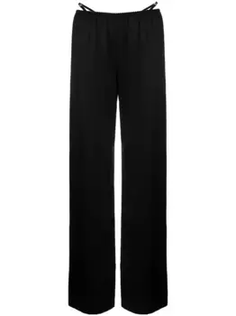 Атласные брюки с кристаллами Alexander Wang, черный
