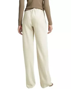 Атласные брюки с завышенной талией Vince, бежевый