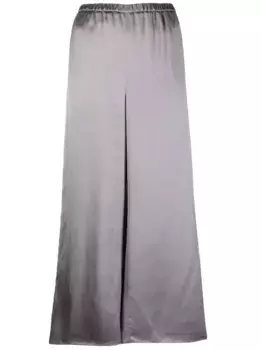 Атласные брюки широкого кроя Fabiana Filippi, серый