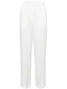 Атласные брюки широкого кроя Genny, белый