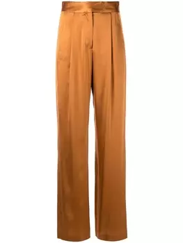 Атласные брюки широкого кроя Michelle Mason, оранжевый