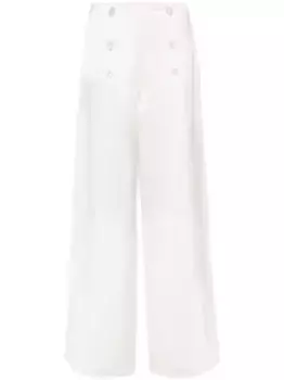 Атласные брюки широкого кроя Ralph Lauren Collection, белый