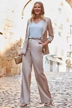 Атласные брюки широкого кроя Sosandar