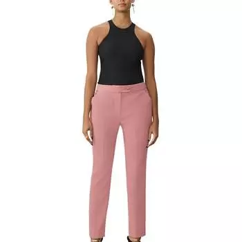 Атласные брюки-смокинг нежно-розового цвета GSTQ