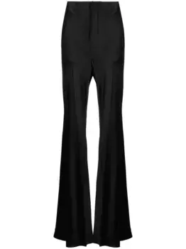 Атласные брюки со складками MAISON MARGIELA, черный