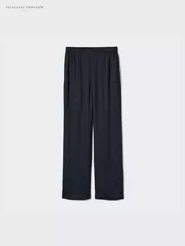 Атласные брюки Uniqlo, черный