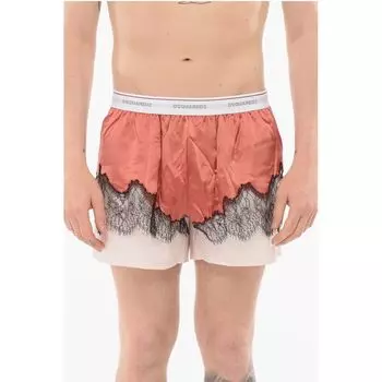 Атласные хлопковые боксеры Popeline Dsquared2, белый