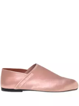 Атласные лоферы Alberta Ferretti, розовый
