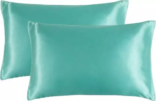 Атласные наволочки для волос и кожи, упаковка из 2 штук — наволочки стандартного размера — атласные наволочки с застежкой-конвертом HannRTT