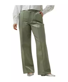 Атласные низкие брюки с защипами Colourful Rebel, зеленый