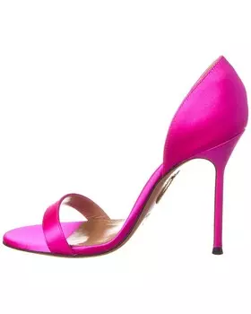 Атласные сандалии Aquazzura Uptown 105, розовый