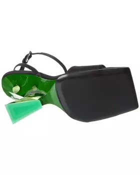 Атласные сандалии Attico Cheope The Attico, черный