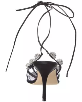 Атласные сандалии Manolo Blahnik Elsaka 90, черный