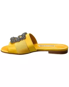Атласные сандалии Manolo Blahnik Martamod, желтый