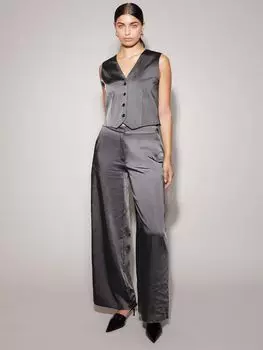 Атласные широкие брюки Albaray, серый