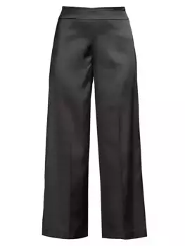 Атласные широкие брюки Alex Avenue Montaigne, черный