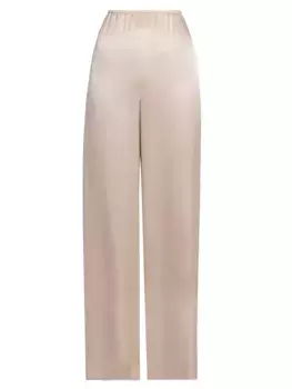 Атласные широкие брюки Ferragamo, бежевый