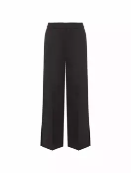 Атласные широкие брюки Jil Sander, черный