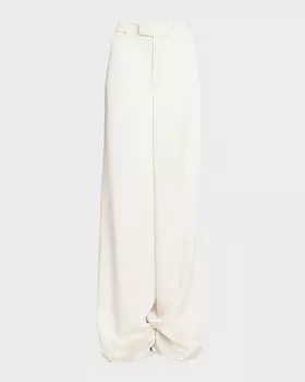 Атласные широкие брюки Saint Laurent