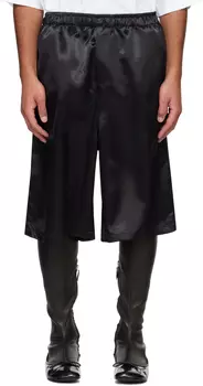 Атласные шорты ABRA, черный