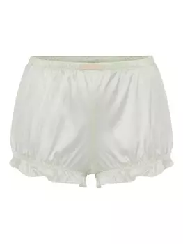 Атласные шорты с бантом Elisabetta Franchi, зеленый