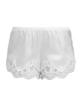 Атласные шорты с кружевной отделкой Dolce&Gabbana, белый