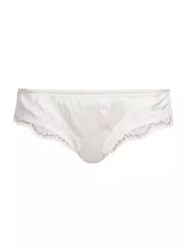 Атласные трусы с кружевной отделкой DOLCE&GABBANA