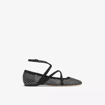 Атласные туфли Astoria, украшенные кристаллами Jimmy Choo, черный