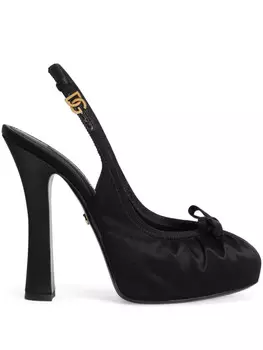 Атласные туфли Dolce & Gabbana, черный