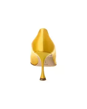 Атласные туфли Manolo Blahnik Cassina 90, желтый