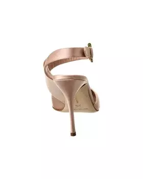 Атласные туфли Manolo Blahnik Hafela 105, бежевый