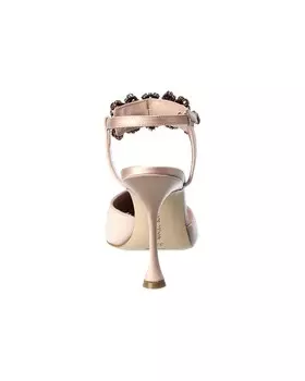 Атласные туфли Manolo Blahnik Mabina 105, розовый