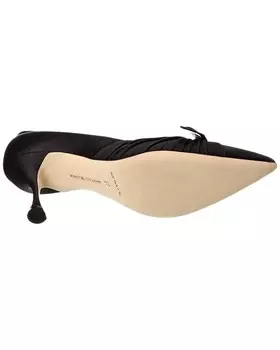 Атласные туфли Manolo Blahnik Terka 70, черный