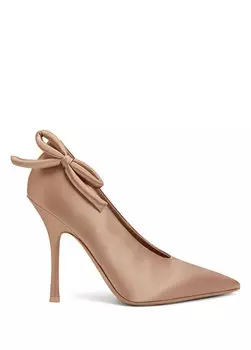 Атласные туфли на каблуке nite out powder Valentino Garavani