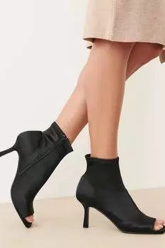 Атласные туфли с открытым носком Forever Comfort Next, черный