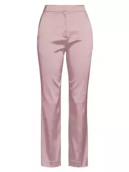 Атласные узкие укороченные брюки Sergio Hudson