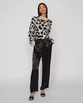 Атласные женские брюки Vila, черный