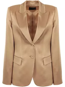 Атласный блейзер Alberta Ferretti, коричневый