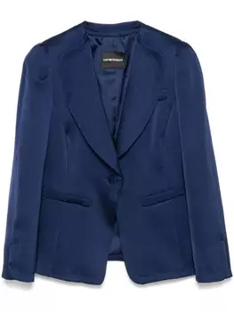 Атласный блейзер Emporio Armani, синий