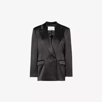 Атласный блейзер оверсайз Eliane Frankie Shop, черный