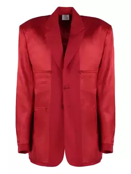 Атласный блейзер VETEMENTS, красный