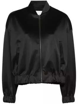 Атласный бомбер на молнии Harris Wharf London, черный