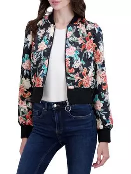 Атласный бомбер Ookie &amp; Lala с длинными рукавами, мультиколор