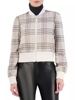 Атласный бомбер Ookie & Lala, цвет Camel Plaid