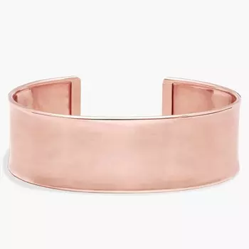 Атласный браслет-манжета из итальянского розового золота 14 карат (19 мм) Blue Nile