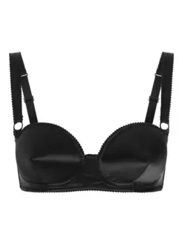 Атласный бюстгальтер-балконет Dolce & Gabbana, черный