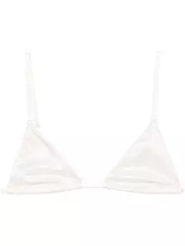 Атласный бюстгальтер-бралетт TOTEME, белый