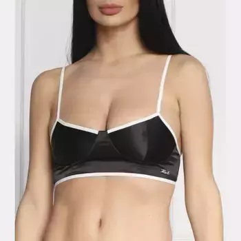 Атласный бюстгальтер Karl Lagerfeld, черный